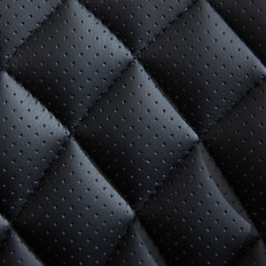 English Elm Dining Chairs Mid Century Modern Set of 2 with Curved Back Support, Perforated PU Upholstery, Cushioned Comfort and Floor-Protecting Adjustable Leg Caps Black W1143P254981