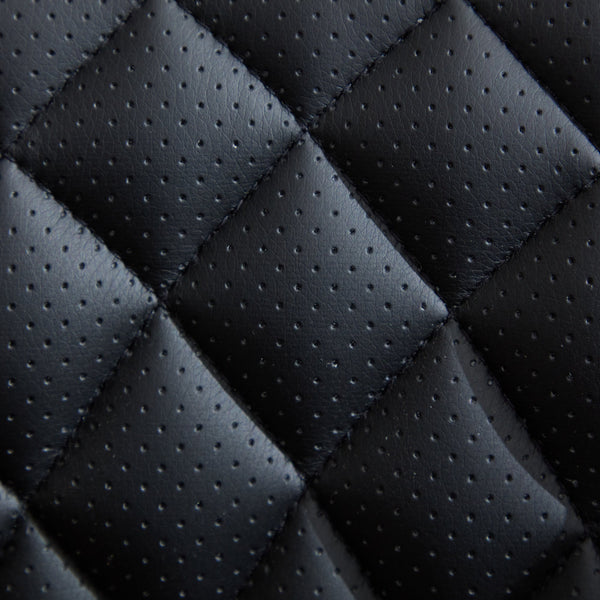 English Elm Dining Chairs Mid Century Modern Set of 2 with Curved Back Support, Perforated PU Upholstery, Cushioned Comfort and Floor-Protecting Adjustable Leg Caps Black W1143P254981