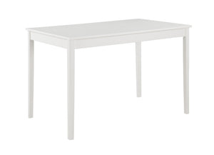 English Elm Lavina Compact White Rectangular Dining Set with Ladder Back Chairs for Four B2749P413188