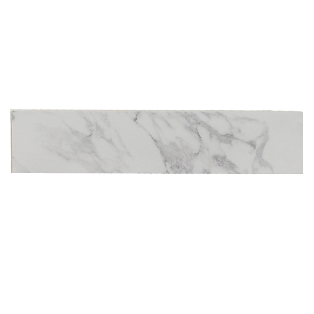 English Elm 22" 22" x 4" Bathroom Sink Side Splash Bianco Carrara Wenato Sintered Stone Durable Stain-Resistant Finish W509P211131