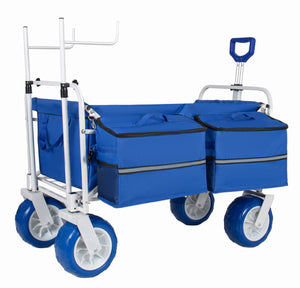 English Elm Beach Wagon Heavy Duty Folding Cart with 500lb Capacity and All Terrain Pvc Wheels W2932P412004