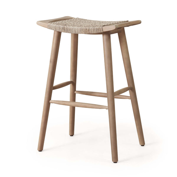English Elm Christopher Knight Home® - JACE Rustic Acacia Outdoor Barstools Set of 2 – 30" Faux Rattan Seats, Tapered Legs, Weather-Ready 70855.00MLBRN