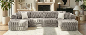 English Elm Swivel Barrel Accent Chair Chenille Tufted Round Club Seat for Living Room Lounge Grey N719S002360E