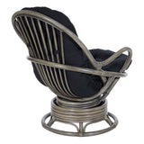 OSP Home Furnishings Tahiti Rattan Swivel Rocker Black