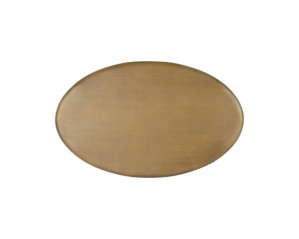 Sunpan Kadin Side Table – Bold Concrete Base with Elegant Brass Top for Stylish Indoor & Outdoor Spaces White