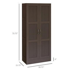 English Elm Freestanding Rustic Farmhouse Pantry Cabinet Six Tier Distressed Gray Storage Tower T3971P469788