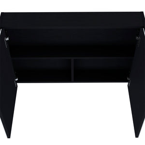 English Elm Medicine Cabinet Mansfield Black - Mirrored Double Doors, Engineered Wood, Spacious Shelves, Compact Durable Design B092P238735