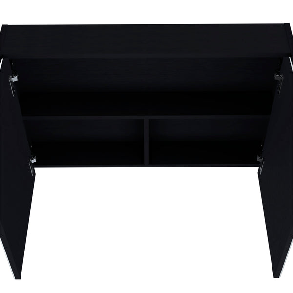 English Elm Medicine Cabinet Mansfield Black - Mirrored Double Doors, Engineered Wood, Spacious Shelves, Compact Durable Design B092P238735