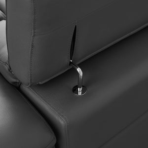 English Elm 4 Seats L-Shaped Reclining Sofa - Modern Electric Leather Couch With Usb Port & Headrests For Comfort W2582S00152