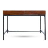 Christopher Knight Home® - Noble House - Ebany Industrial Dark Oak Acacia Wood Storage Desk with Rustic Metal Iron Accents