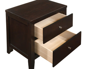 English Elm Warwick Queen Bedroom Set with Leatherette Headboard in Modern Cocoa Finish B062S00740