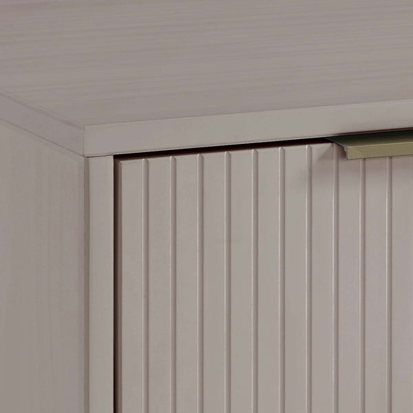 English Elm Granville 18" Nightstand In Light Gray - Modern 2-Drawer Design With Gold Handles For Elegant Storage B365P398523