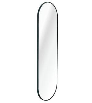 English Elm Black Pill Shaped 63x20in Full-Length Wall Mirror – 4mm HD Glass, Anti-Rust Aluminum Frame, Shatterproof W2203P230581
