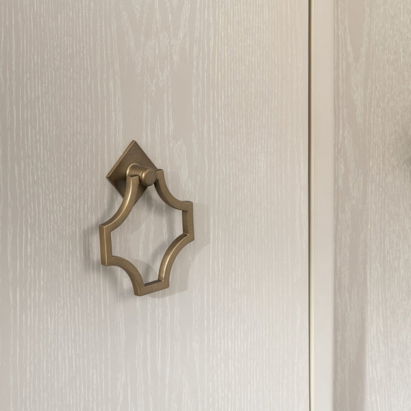 Crestview Collection Rustic Media Credenza Tv Stand - 4-door Sideboard With Modern Charm, Gold Hardware & Cord Management Beige Solid Wood Cvfdr1041