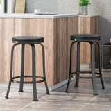 Christopher Knight Home® - Noble House - Skyla Modern Industrial Swiveling Counter Stool (Set of 2)