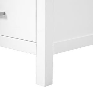 English Elm 36" White Bathroom Vanity with Ceramic Sink, Soft-Close Doors, Divided Drawer & Double Shelves for Organized Modern Bathrooms N729P276609K
