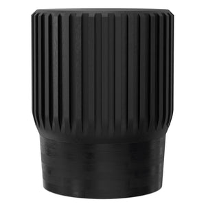 English Elm Lyall Fluted Mango Wood Round Side Table Black Stained Accent for Modern Interiors B136P419857
