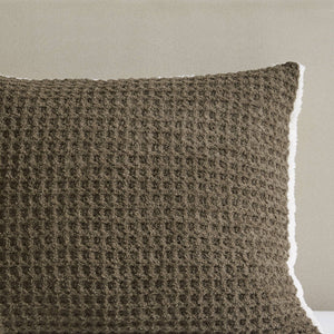 English Elm Waffle Soft Chenille Comforter Set Twin with Ivory Sherpa Reverse, Hypoallergenic Down-Alternative Fill Brown 21.26 L x 21.26 W x 15.35 H B035P294136