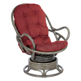 OSP Home Furnishings Tahiti Rattan Swivel Rocker Red