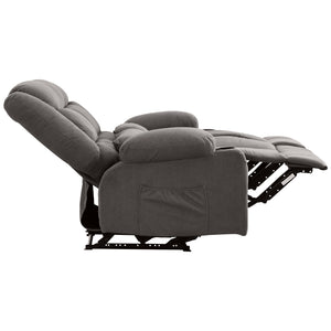 English Elm Recliner Oversized Manual Loveseat with Cup Holders and Side Pocket, Ergonomic 150° Recline, 600lb Capacity Grey W1521S00074