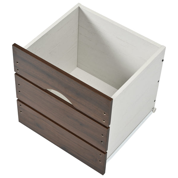 English Elm K&K 54" Farmhouse Kitchen Island Cart with Drop Leaf, Wine Rack, Power Outlet and Rolling Storage White N707P349814W