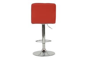 English Elm Adjustable Red Faux Leather Barstool Set of 2 – Swivel, Gas-Lift Height, Armless Modern Stool Comfort B089P388374