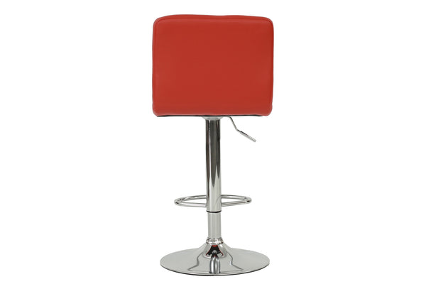 English Elm Adjustable Red Faux Leather Barstool Set of 2 – Swivel, Gas-Lift Height, Armless Modern Stool Comfort B089P388374