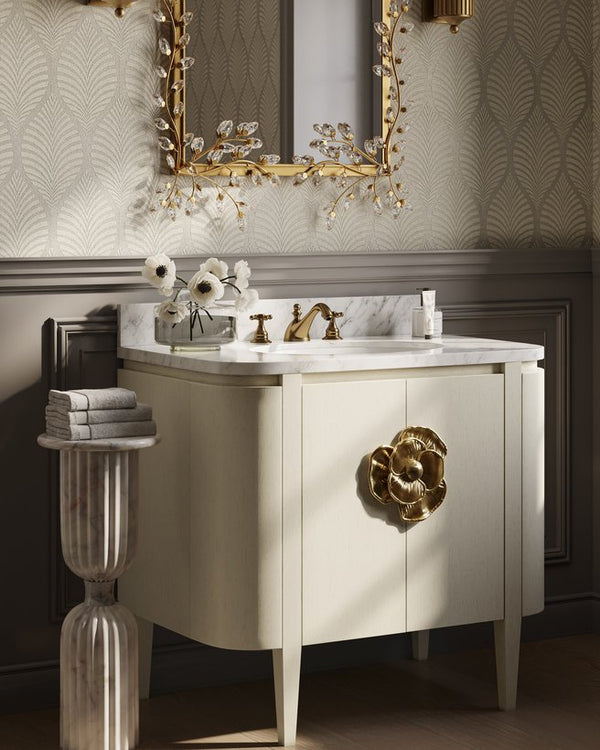 Currey & Company Forget-me-not Rectangular Mirror - Elegant Crystal-embellished Frame With Luxurious Beveled Edge Design Gold Crystal ,Metal ,Glass 1000-0161-currey-company