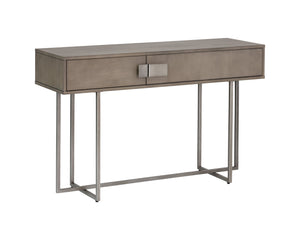 Sunpan Jade Console Table - Unique Acacia Wood Design with Elegant Drawers for Stylish Home Décor Spaces Antique Silver / Ash Grey