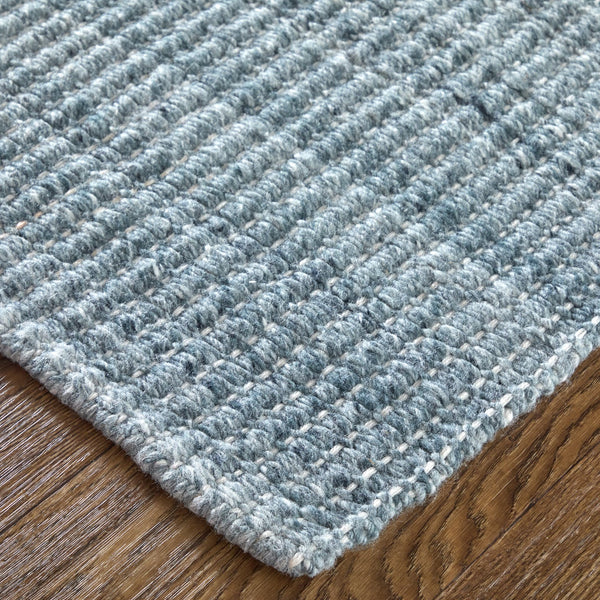 Feizy Rugs Limerick Hand Woven Pet Rug With Cozy Ribbed Texture For Modern Contemporary Spaces And Design Blue,Gray Pet T37t8022blugryp00