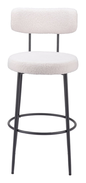 Blanca Barstool - Set of 2 Ivory 109740 Zuo Modern