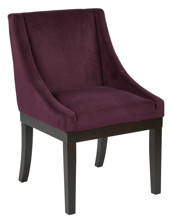 OSP Home Furnishings Monarch Dining Chair Port Velvet