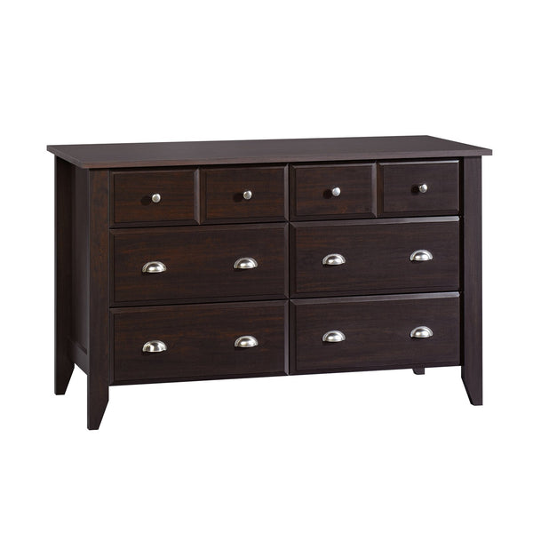 English Elm Dresser, Contemporary Black Storage Solution With Smooth-Gliding Drawers For Any Room Space B356P402811