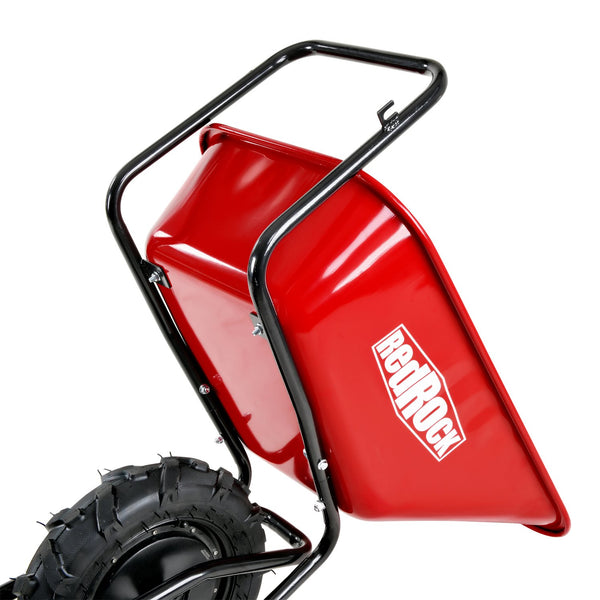 English Elm Wheelbarrow Electric 24v Brushless Motor 78l Steel Cart Forward Reverse Outdoor Hauler N727P171068R