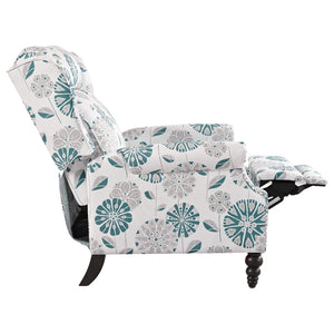 English Elm Christopher Knight Home® - 29.75" Push Back Recliner Chair with Wingback Design, Gourd Wooden Legs, Polyester Upholstery, Cozy Comfort White N763P201072Z