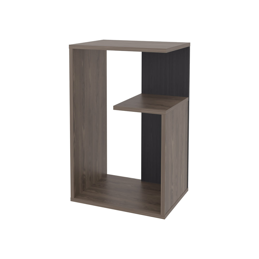 English Elm Fm Furniture Vega Side Table – Versatile Melamine Nightstand With Open Storage, Dark Walnut Finish B128P293874