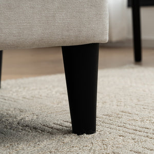 English Elm Convertible Convertible sofa with storage footstools, compact U-shaped 2-seater for small spaces, durable fabric comfort Beige W2012P252428