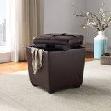 OSP Home Furnishings Rockford Storage Ottoman Cocoa