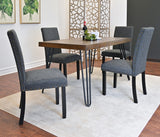 English Elm Amisos 5-Piece Dining Set, Hairpin Dining Table With 4 Chairs, 3 Color Options