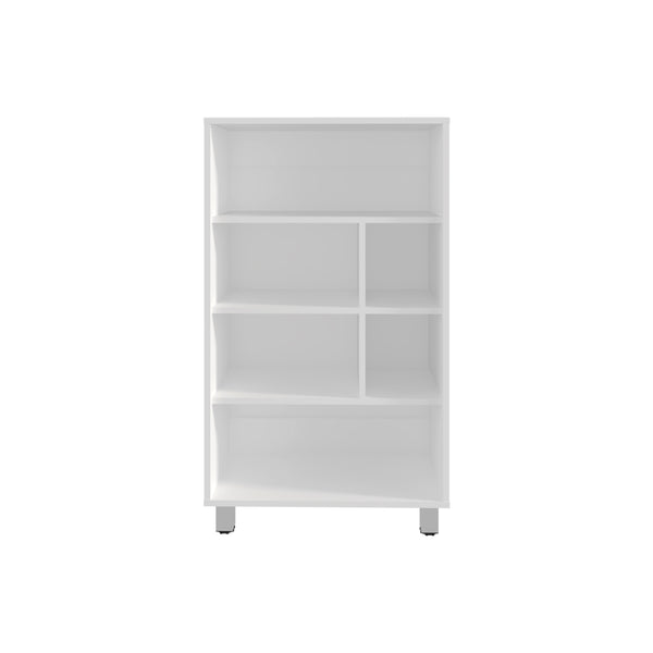 English Elm Bellagio 40" Tall Four-Tier Shelf Cabinet White – 6 Cubbies, Slim 23.6"W x 11.8"D Storage Solution B070P254750
