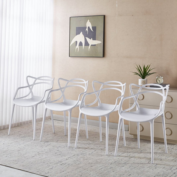 English Elm 1+4,5pieces Mid-century Dining Set White Mdf Top Tapered Metal Legs Seats Six W3766S00008
