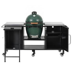 English Elm K&k Stainless Steel Outdoor Kitchen Island with Fold Out Prep Surface for Kamado Grills N707S000023B