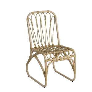 English Elm Christopher Knight Home® - Outdoor Hand-Woven PE Rattan Patio Dining Chairs Set of 2 with Iron Frame 400lb Capacity, No Assembly Required Natural,Yellow N762P236169N