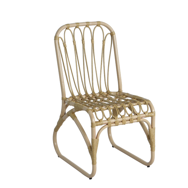 English Elm Christopher Knight Home® - Outdoor Hand-Woven PE Rattan Patio Dining Chairs Set of 2 with Iron Frame 400lb Capacity, No Assembly Required Natural,Yellow N762P236169N