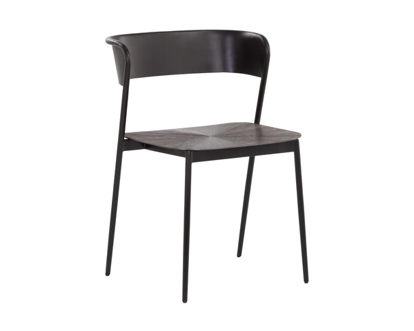 Sunpan Keanu Dining Chair - Modern Elegance with Unique Starburst Design, Crafted by Skilled Artisans Gunmetal