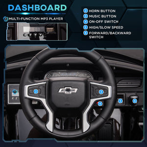 English Elm Aosom Licensed Chevrolet Tahoe 12v Kids Electric Ride on Suv with Remote Control W2225P200612