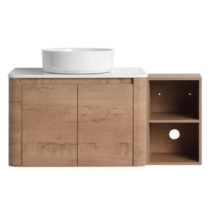 English Elm 42'' Wall-Mounted Bathroom Vanity With Ceramic Sink, Soft-Close Doors & Ample Storage For Modern Style W999S00412