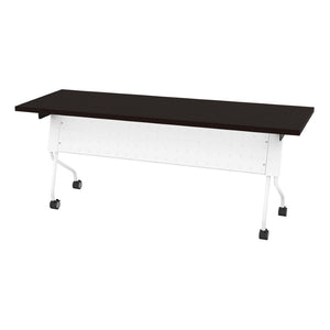 OSP Home Furnishings 6' Flip Top Nesting Training Table with Locking Casters for Office or Classroom Espresso 84226WE