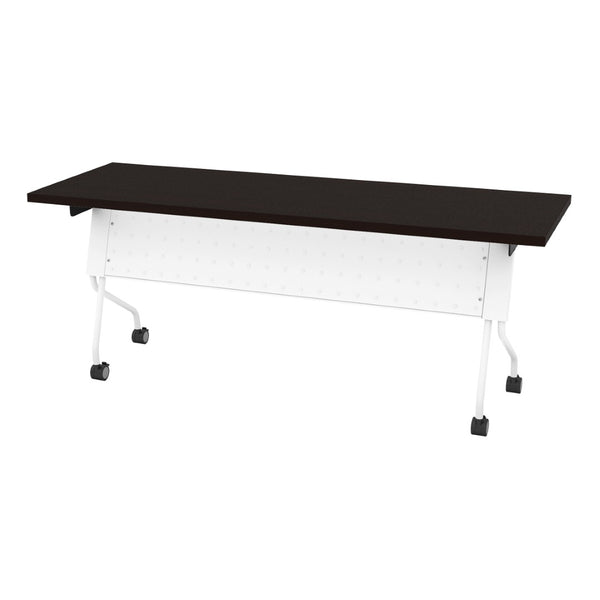OSP Home Furnishings 6' Flip Top Nesting Training Table with Locking Casters for Office or Classroom Espresso 84226WE