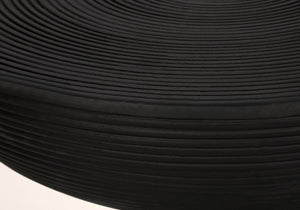 English Elm Accent Round Table Ribbed Sculptural Matte Black Magnesium Oxide Indoor Outdoor Use B2710P461674